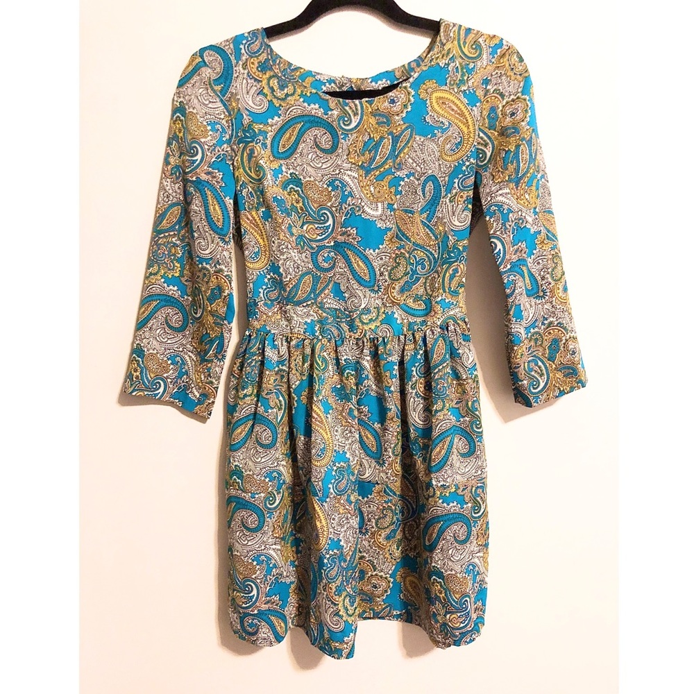 Paisley Peplum Dress